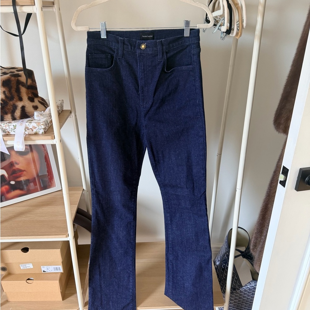 NWOT FAVORITE DAUGHTER Valentina High Rise Dark Indigo Bootcut Jeans